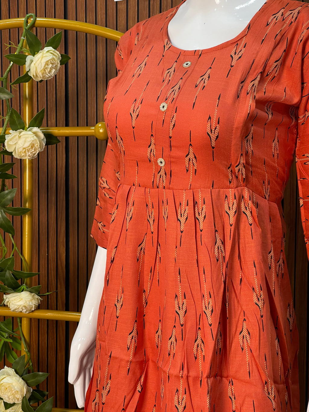 Printed Cotton Feeding Kurti