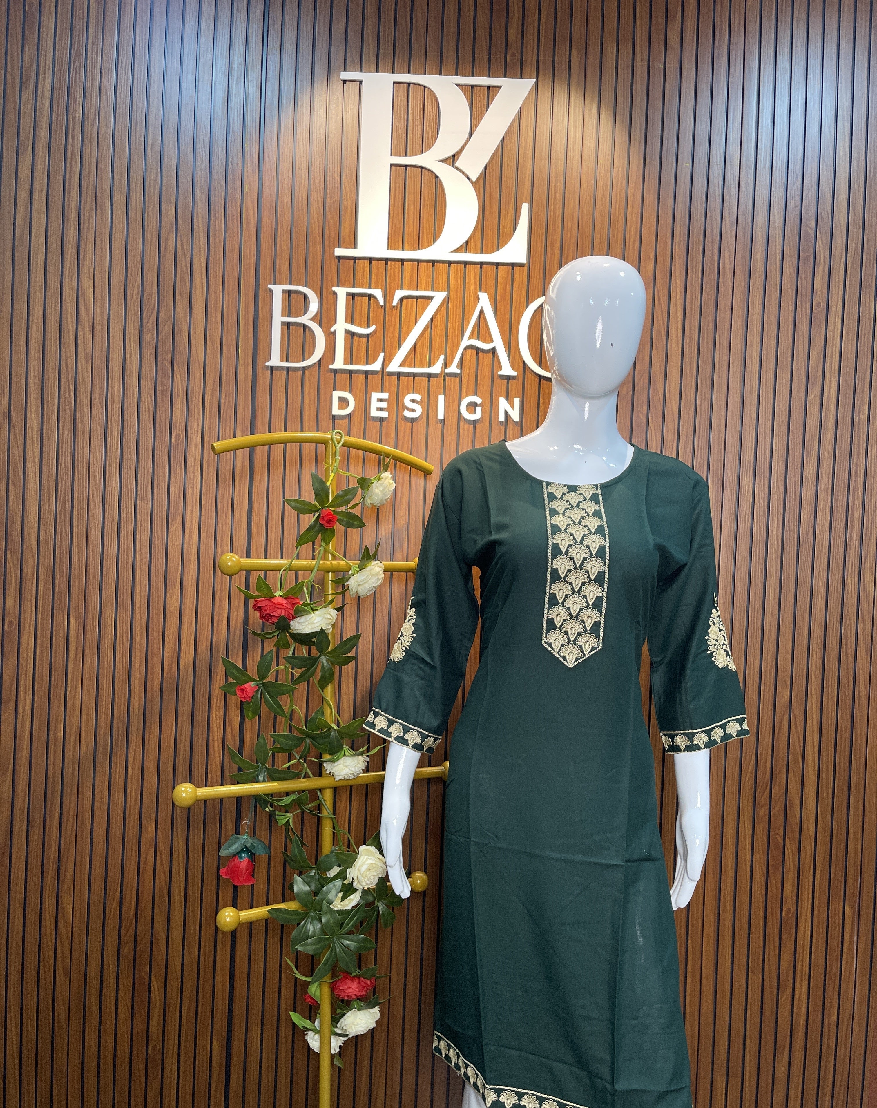 Plain Rayon Cotton Kurti