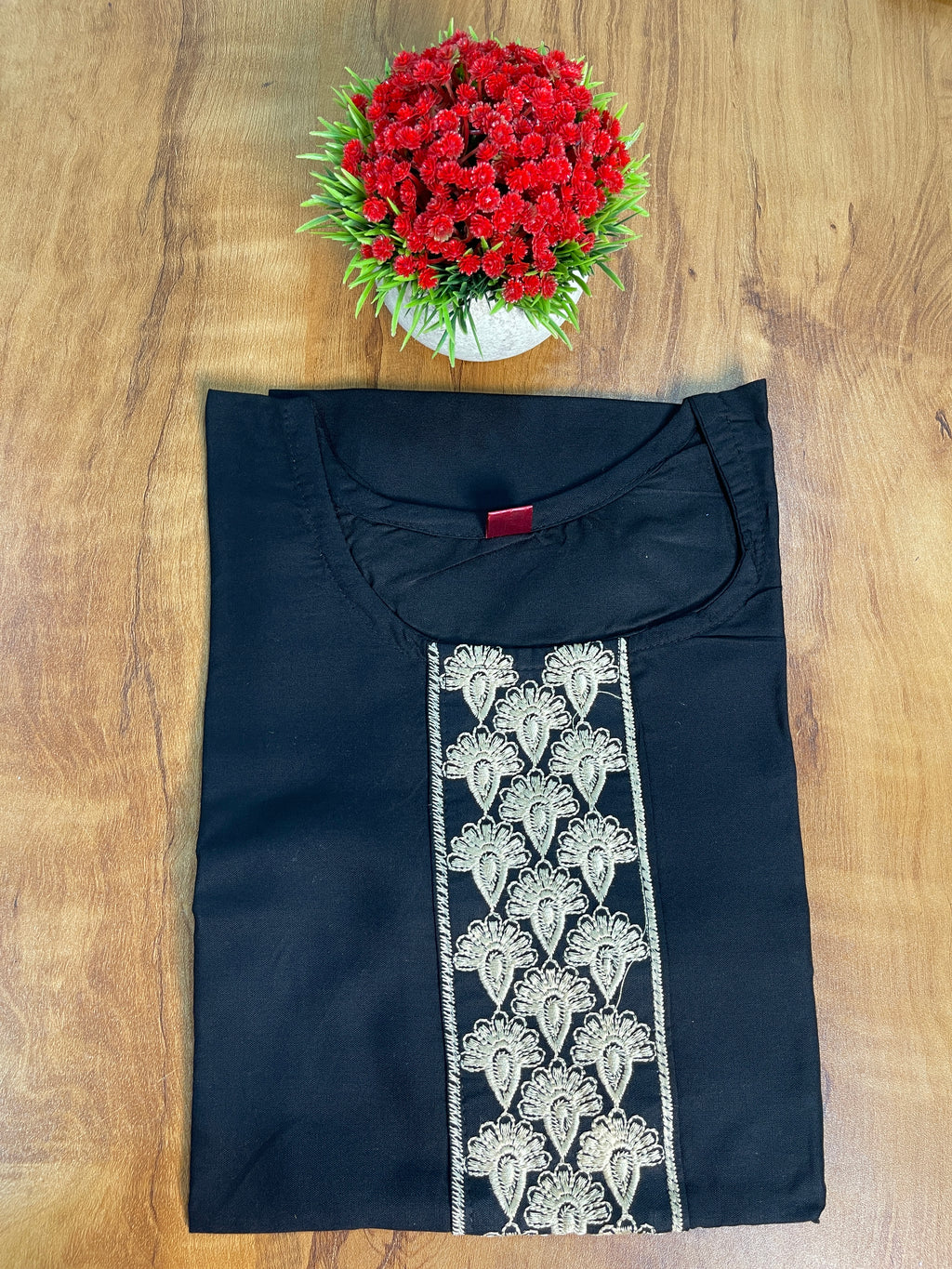 Plain Rayon Cotton Kurti