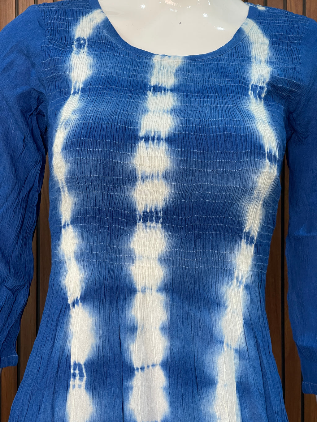 Rayon Kurti with Smoking work.