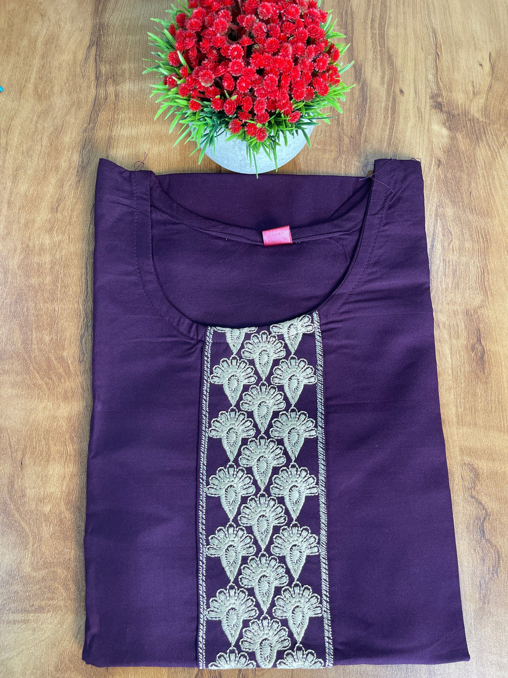 Plain Rayon Cotton Kurti