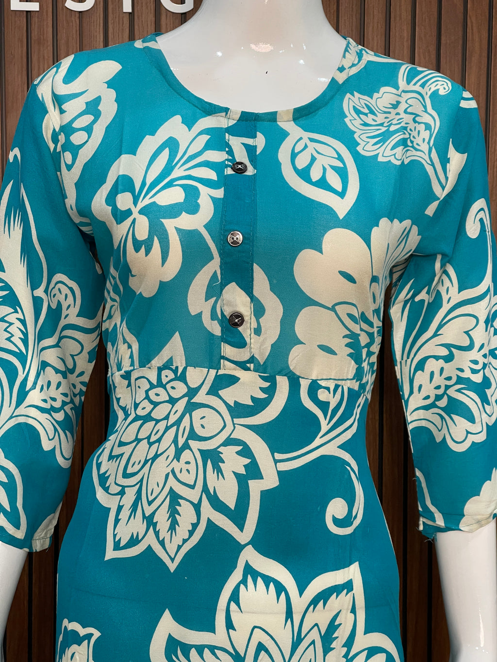 Cotton Rayon Printed Kurti