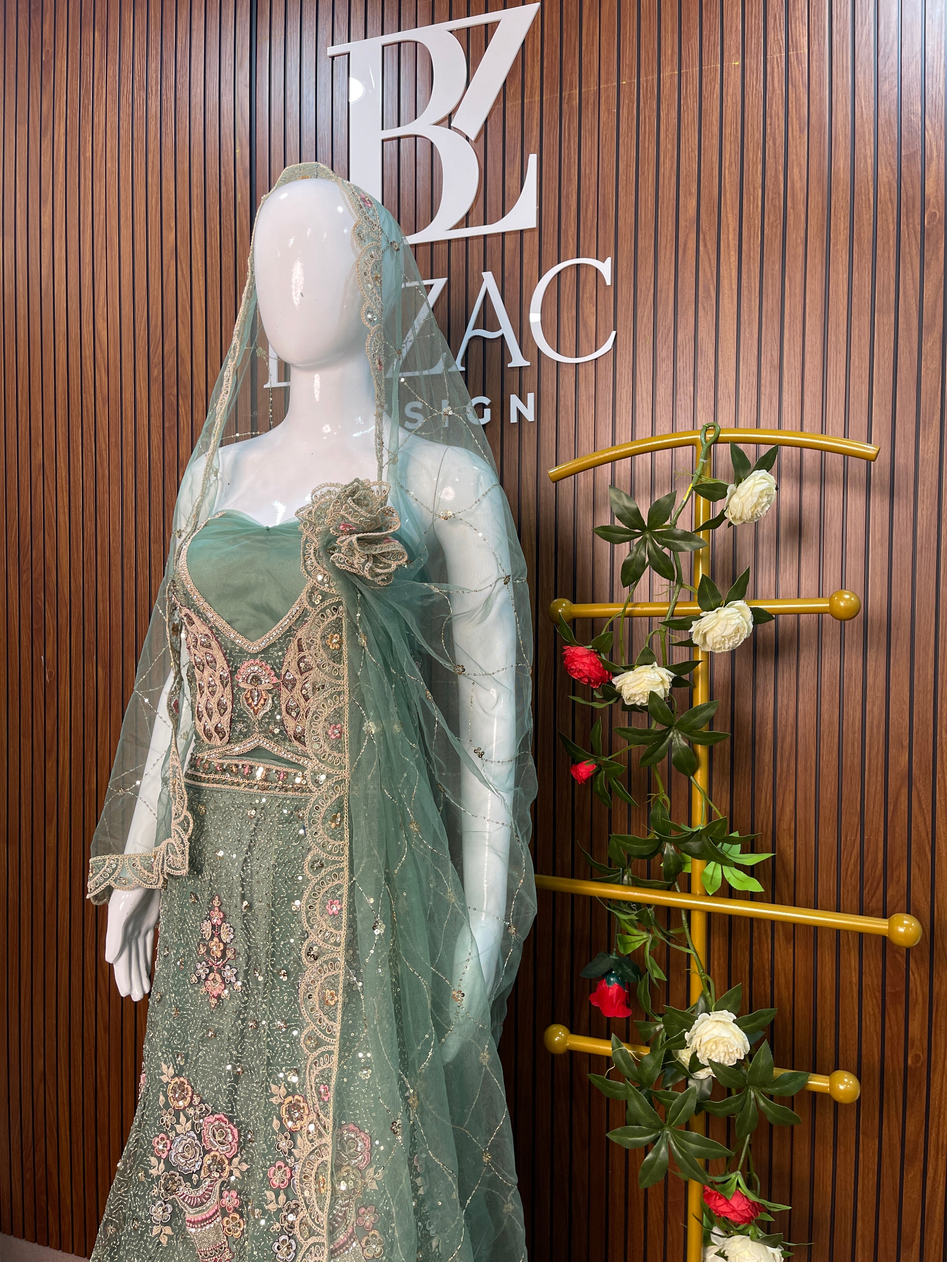 Semi stitched Lehenga in Net Fabric.