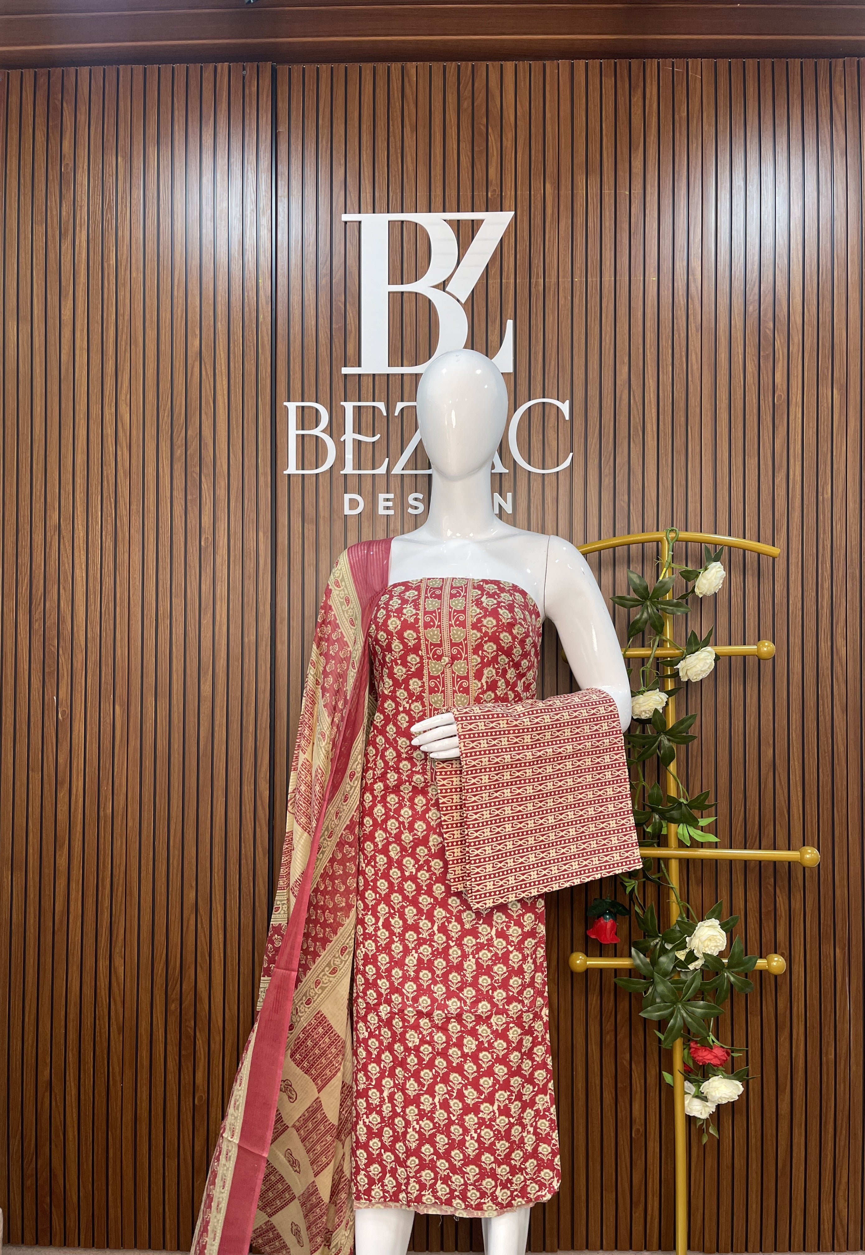 Cotton Unstitched Salwar Set