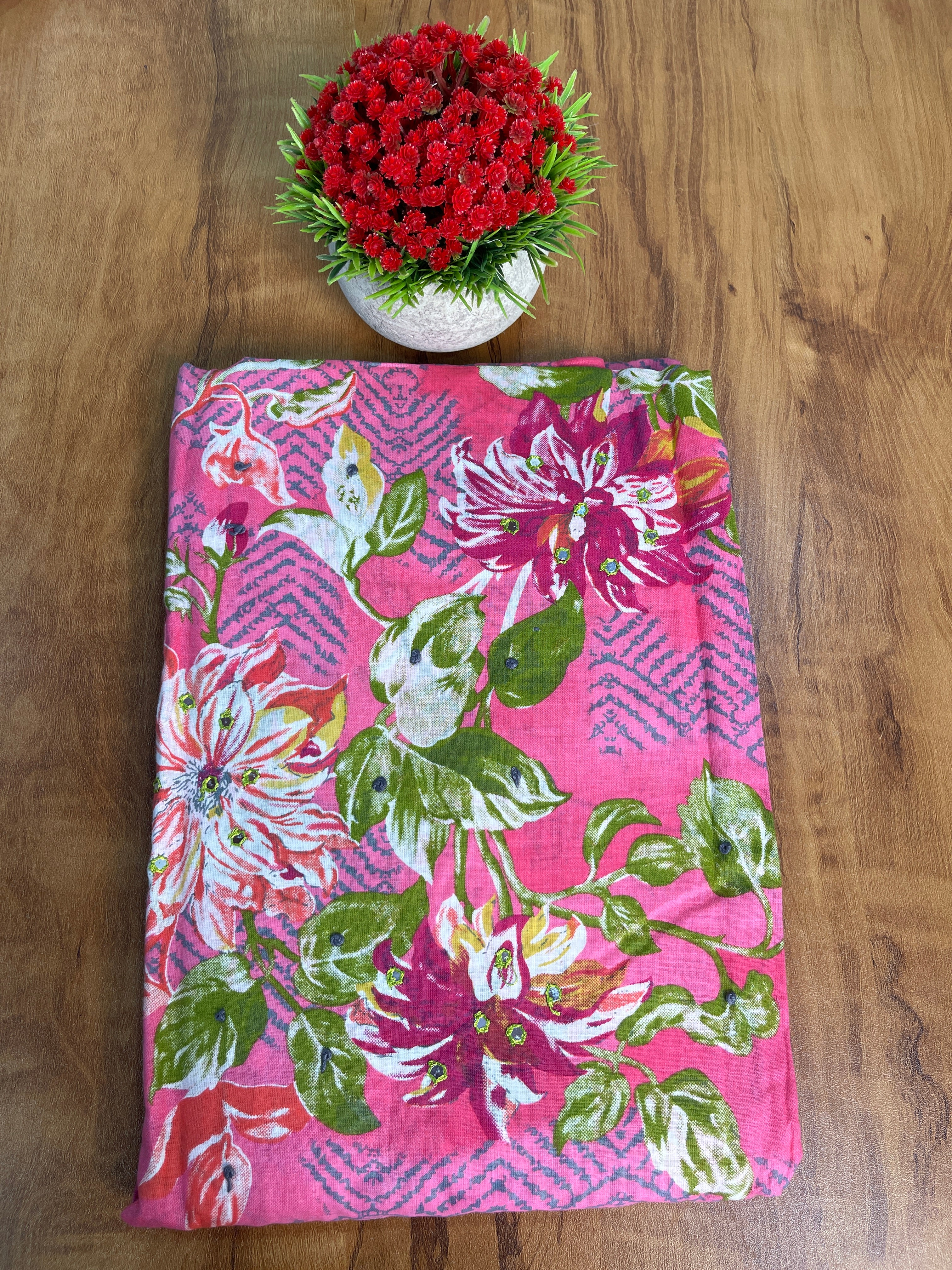 Cotton Unstitched Salwar Set