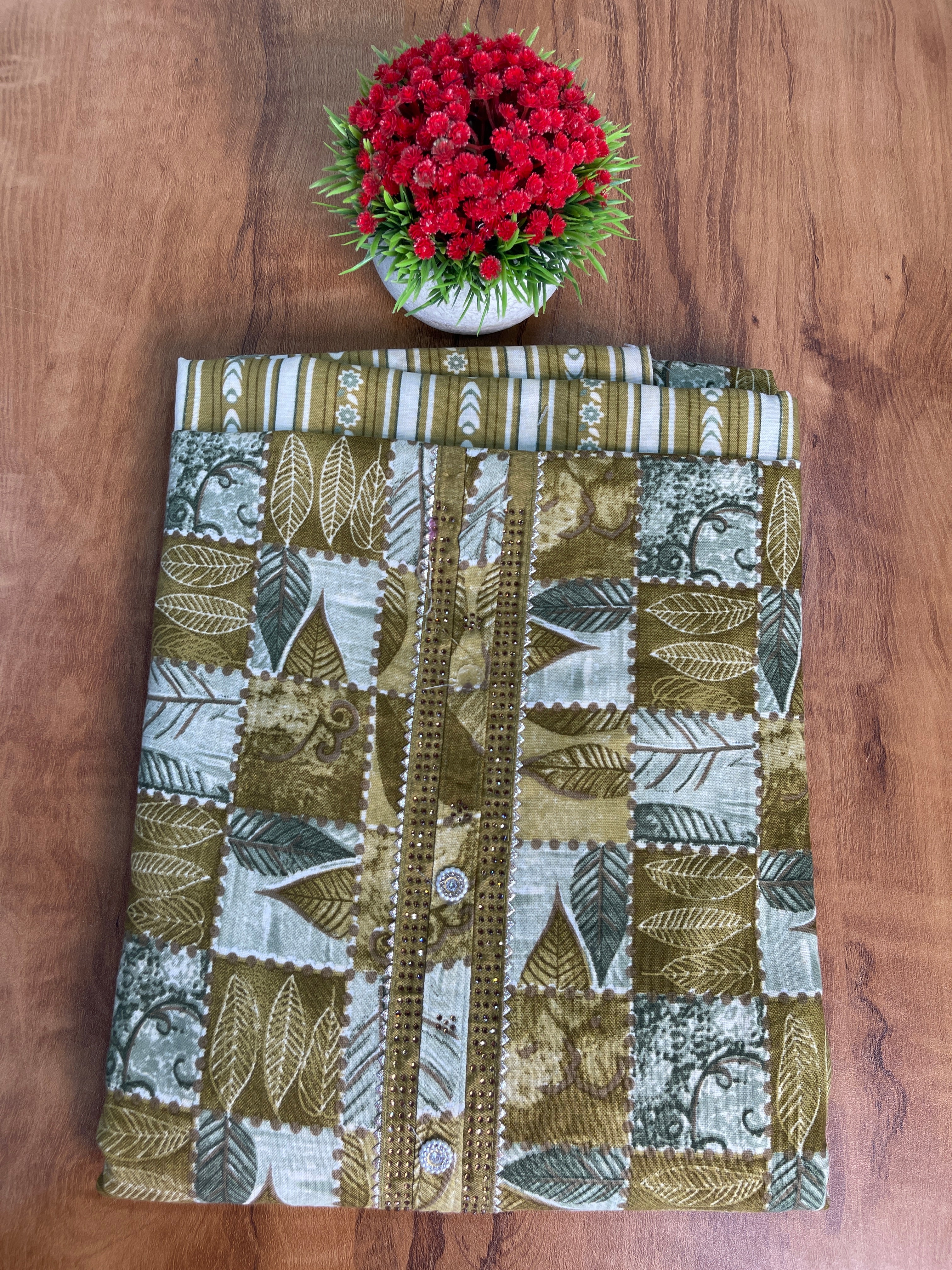 Unstitched Cotton Salwar Set