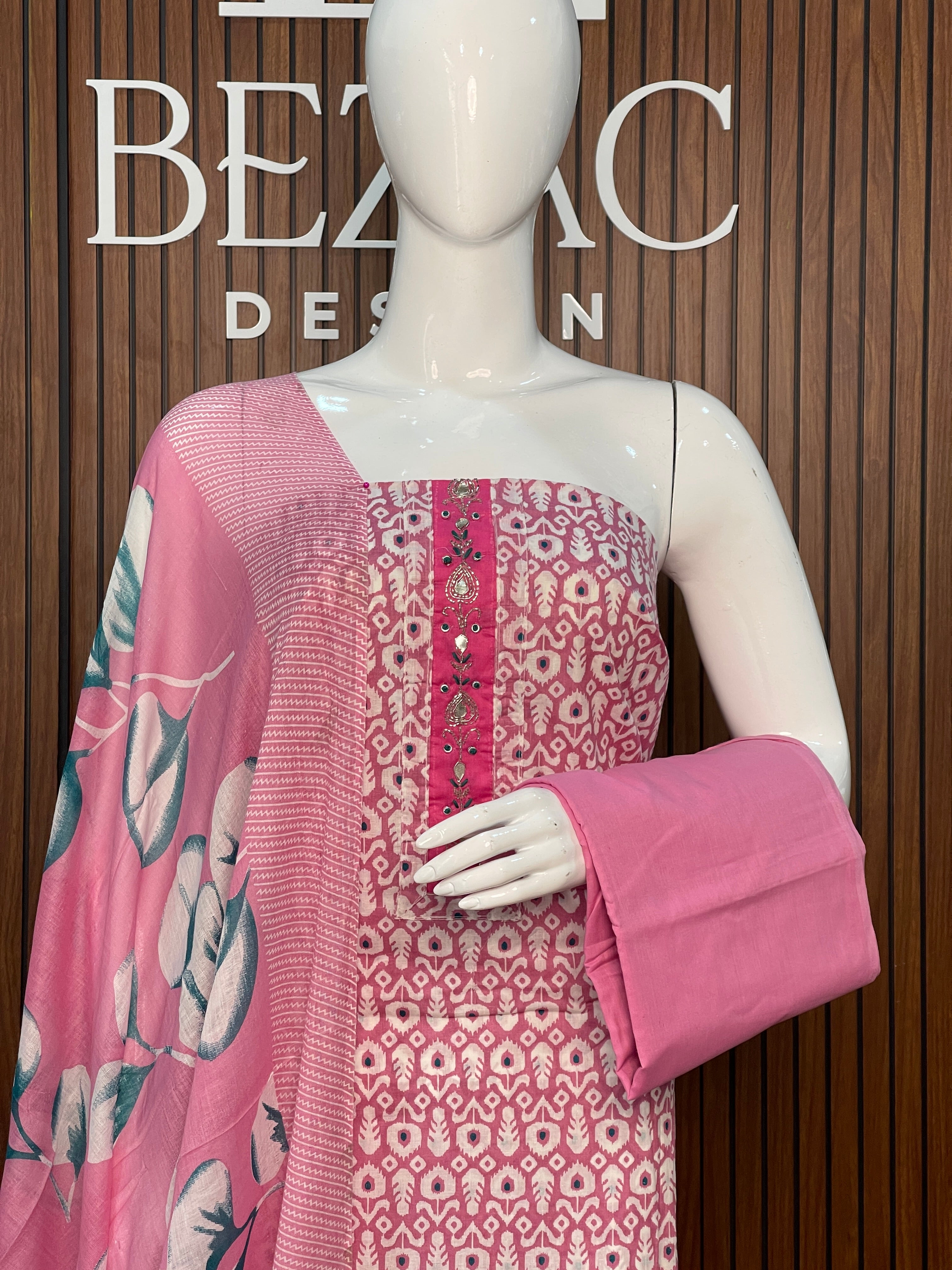 Cotton Printed Unstitched Salwar Set