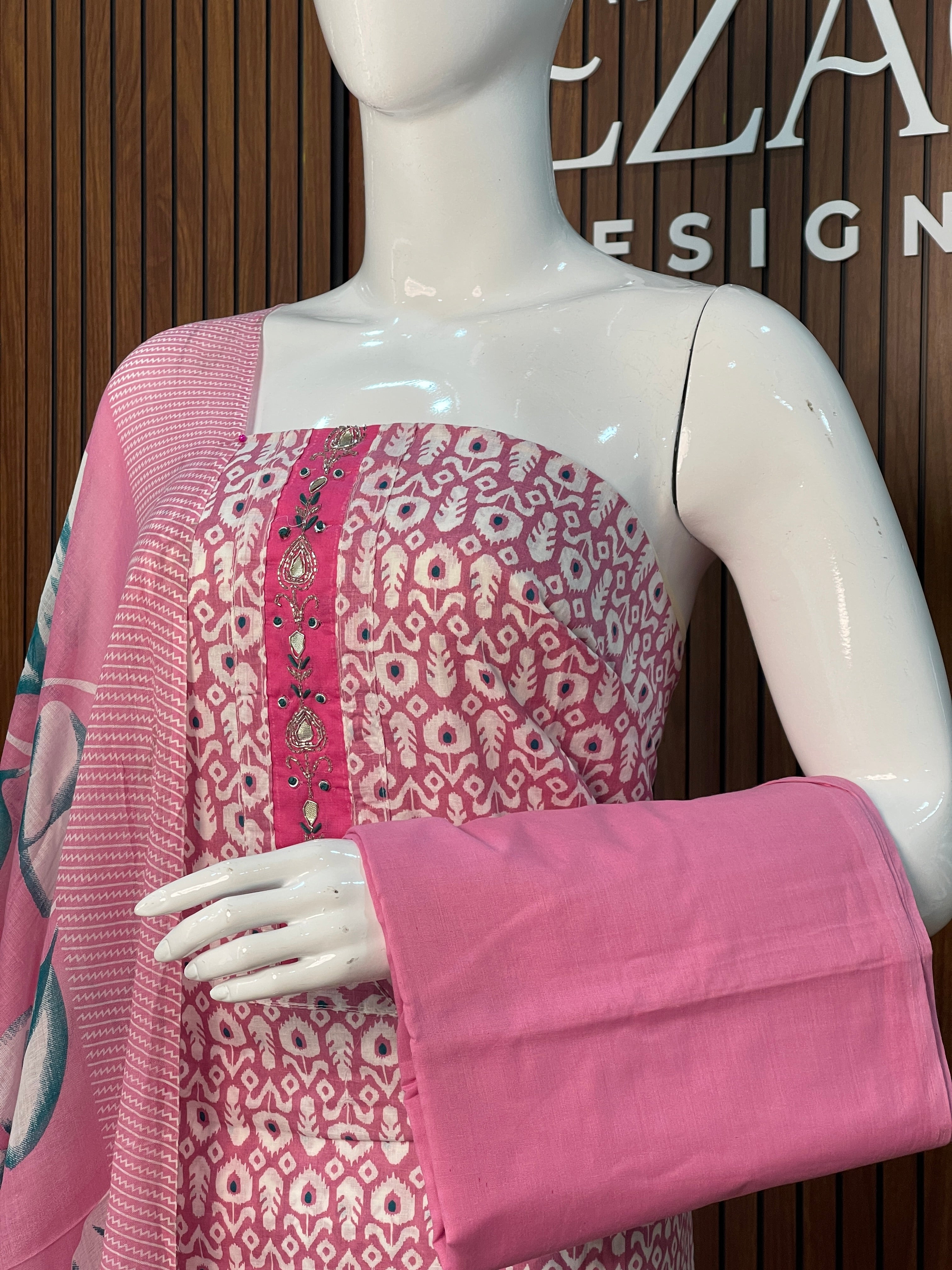 Cotton Printed Unstitched Salwar Set