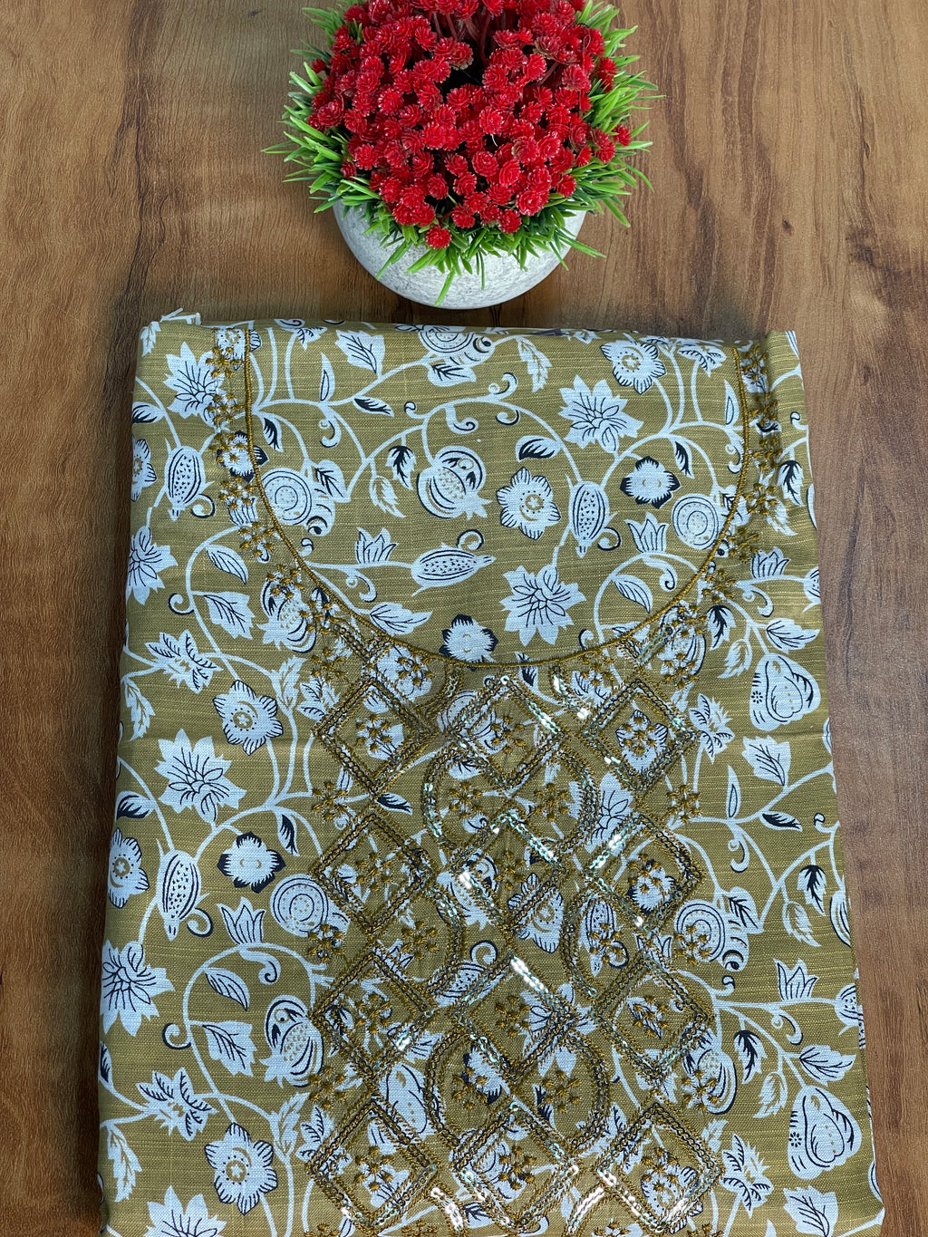 Cotton Printed Unstitched Salwar Set