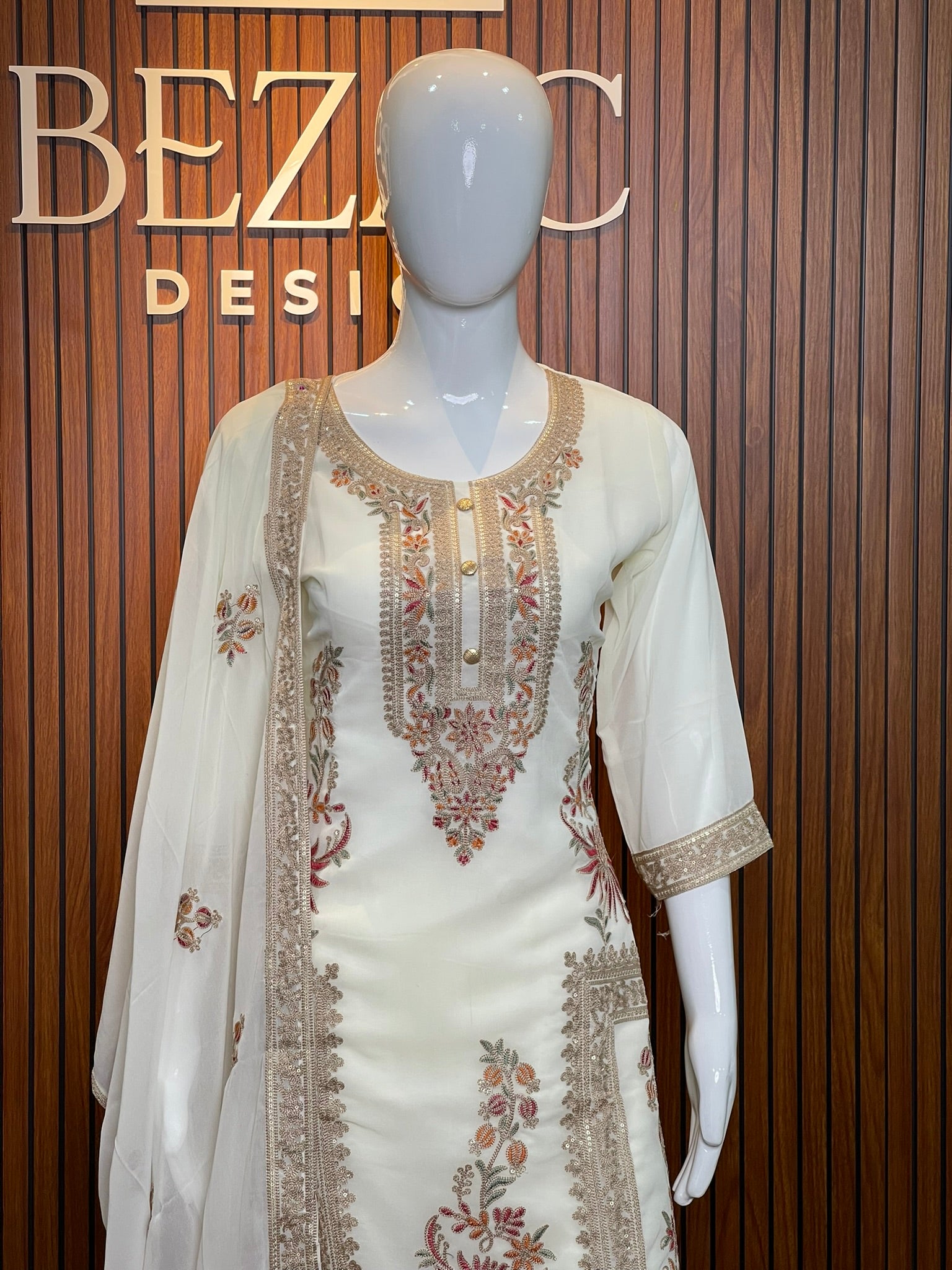 White Georgette Salwar Set