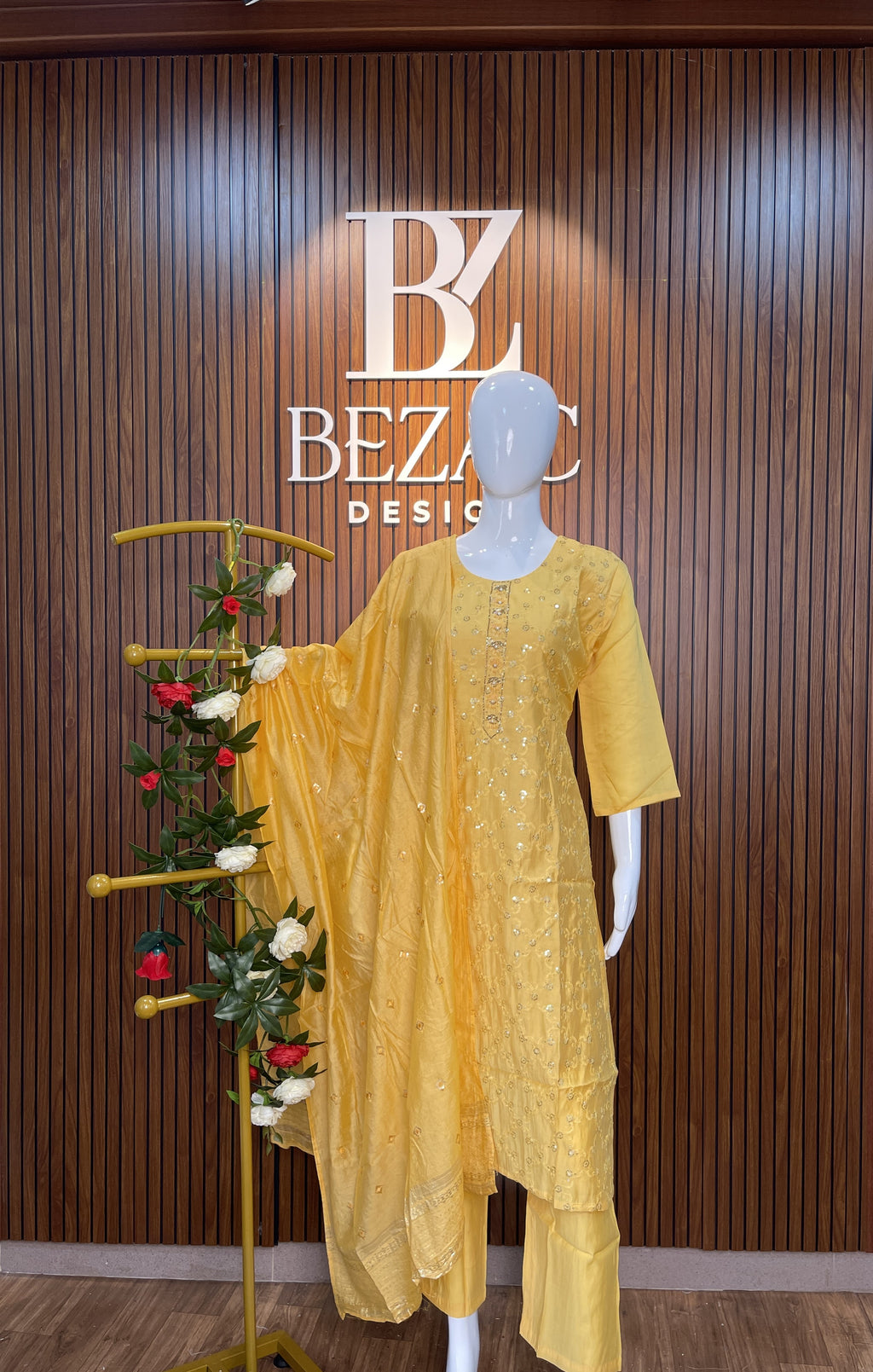 Yellow Cotton Modal Salwar set.