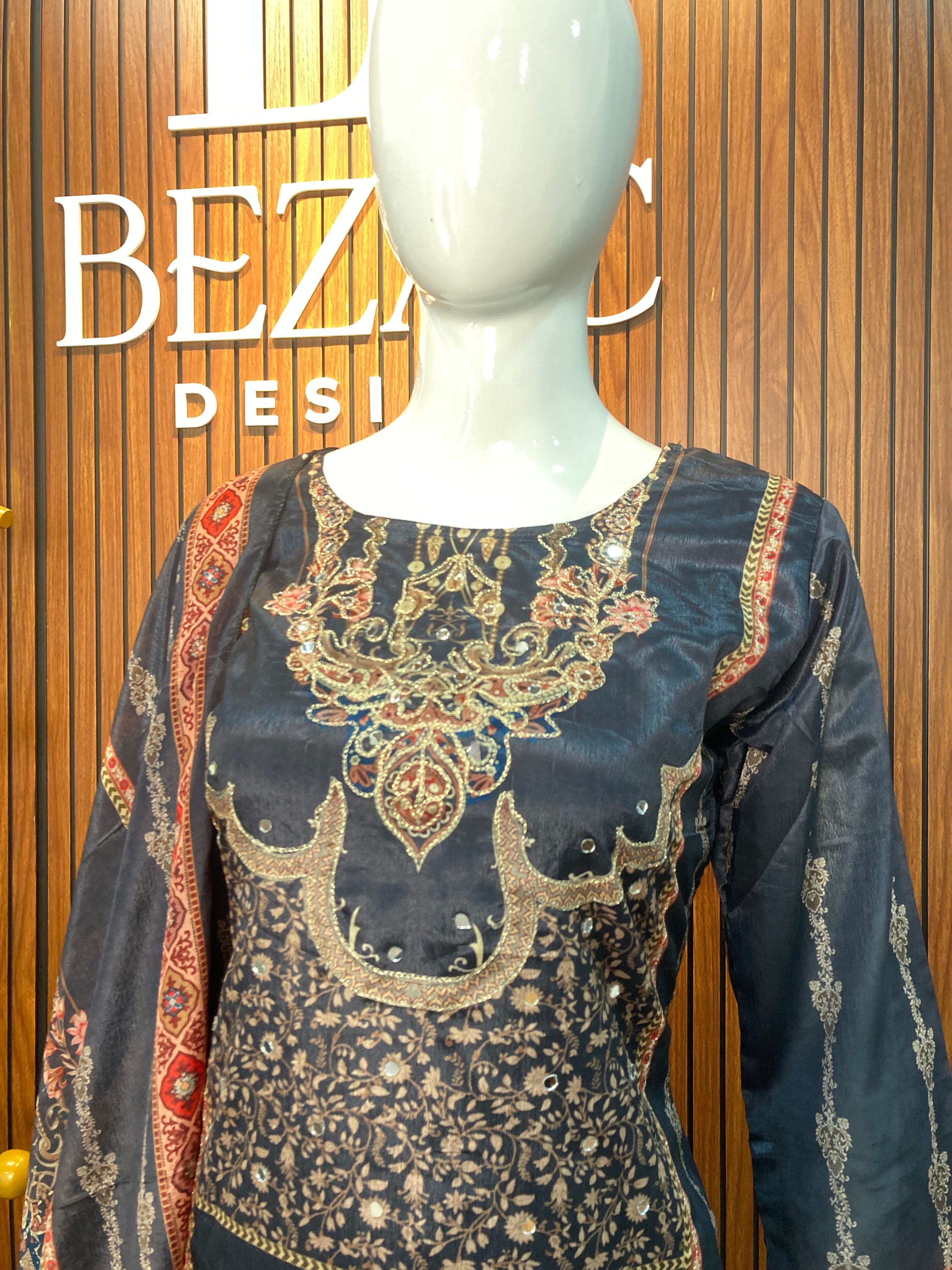 Salwar set in Modal silk.