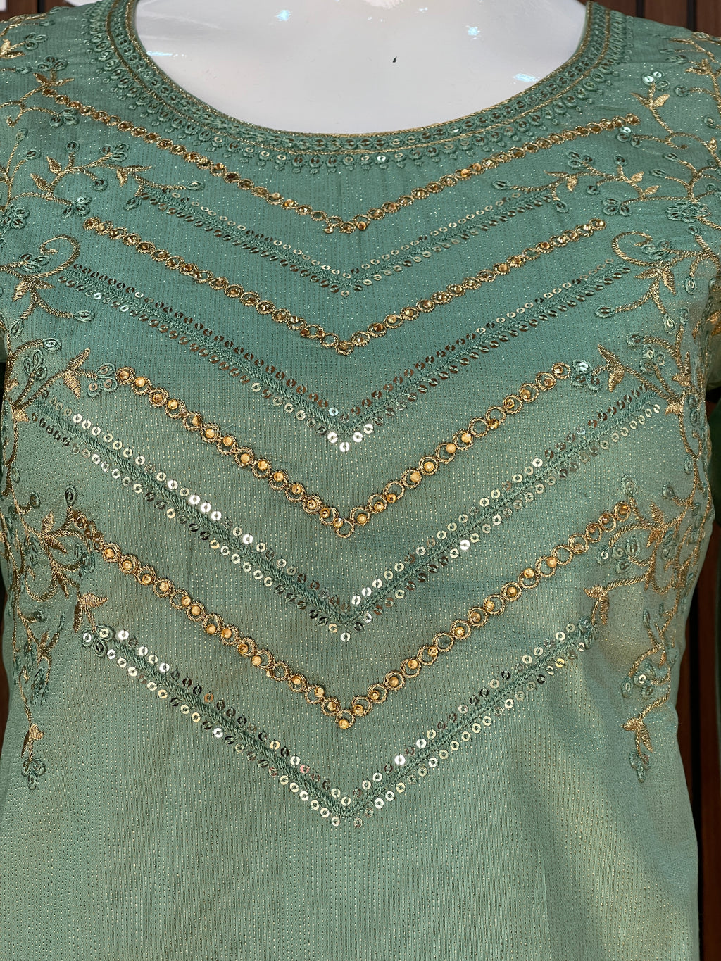 Salwar Set in Shimmer Tissue Fabric