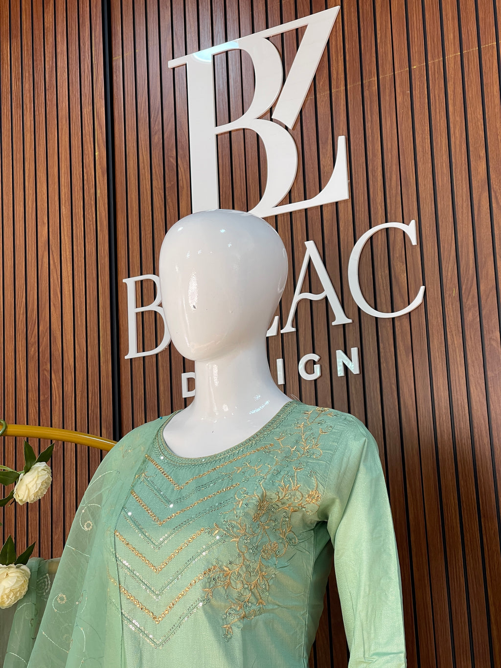 Salwar Set in Shimmer Tissue Fabric