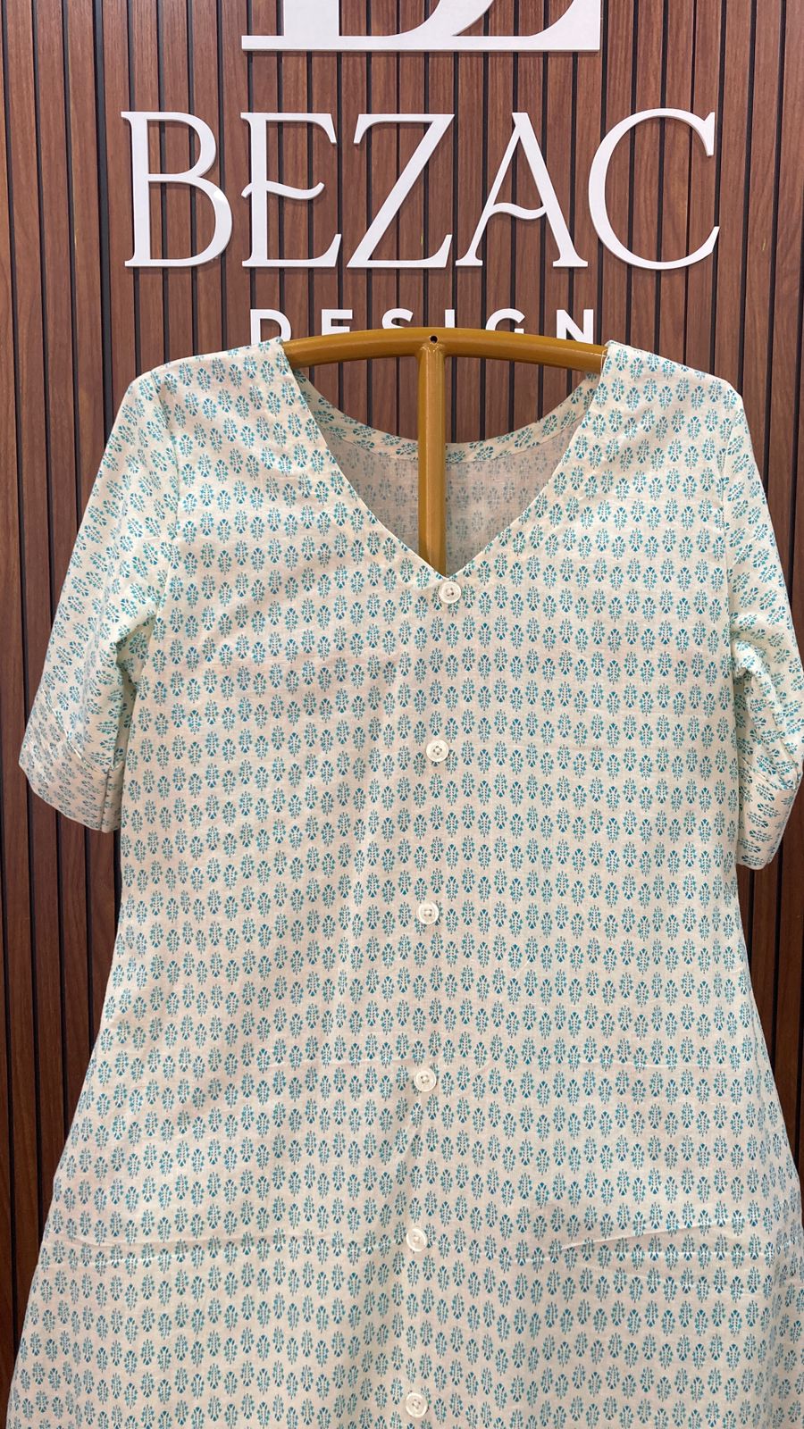 Ajrak fabric printed cord set