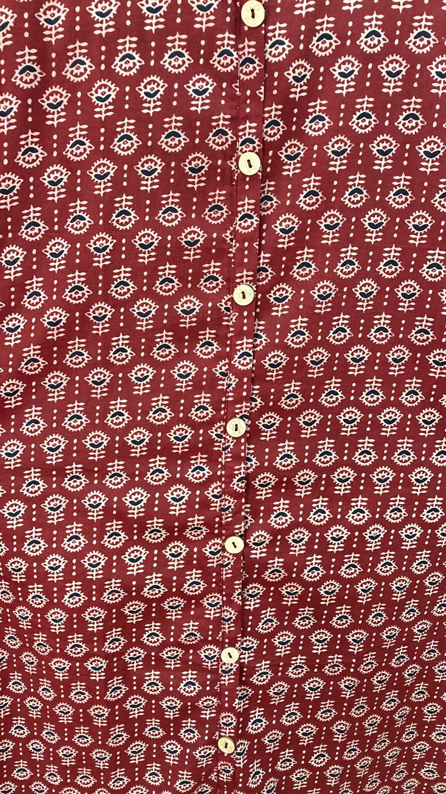 Ajrak fabric printed cord set