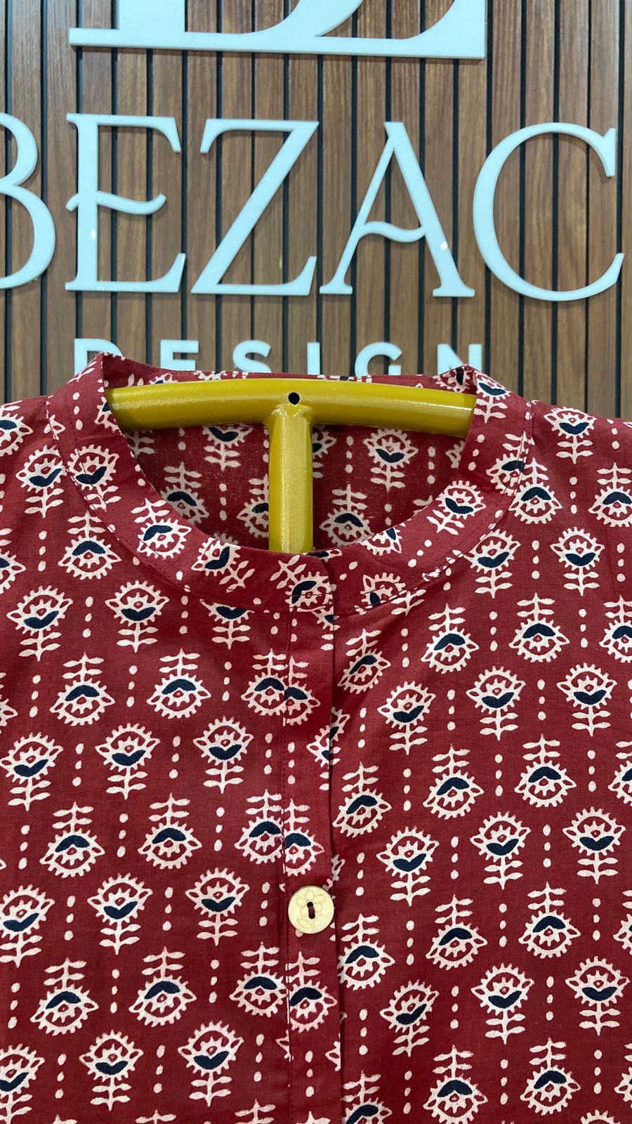 Ajrak fabric printed cord set