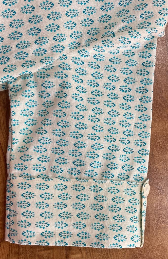 Ajrak fabric printed cord set